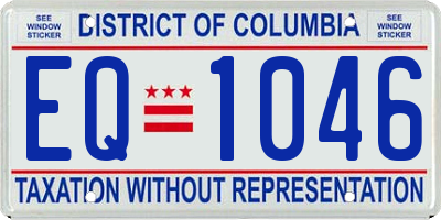DC license plate EQ1046