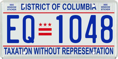 DC license plate EQ1048