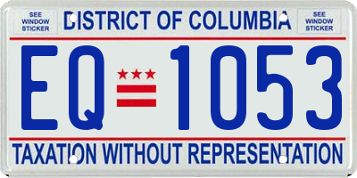 DC license plate EQ1053