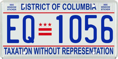 DC license plate EQ1056