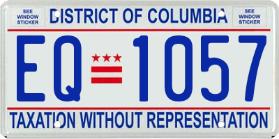 DC license plate EQ1057