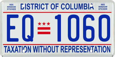DC license plate EQ1060