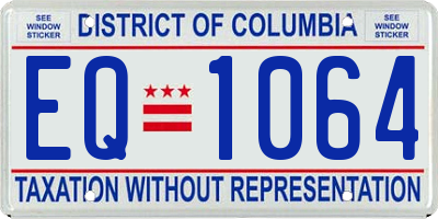 DC license plate EQ1064