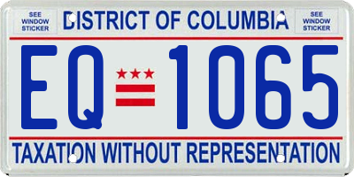 DC license plate EQ1065