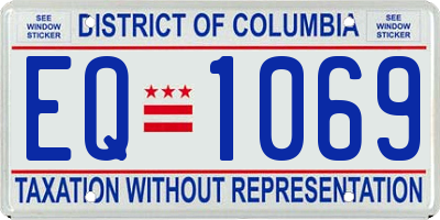 DC license plate EQ1069