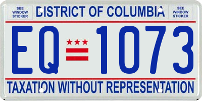 DC license plate EQ1073