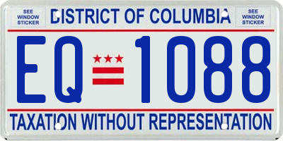 DC license plate EQ1088