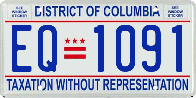 DC license plate EQ1091