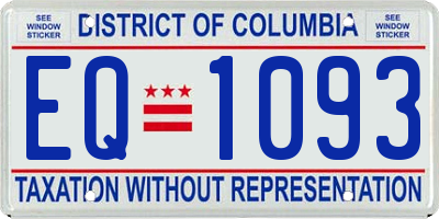 DC license plate EQ1093
