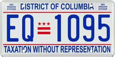 DC license plate EQ1095