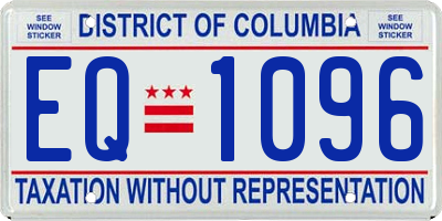 DC license plate EQ1096