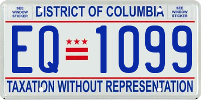 DC license plate EQ1099