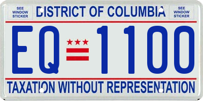 DC license plate EQ1100