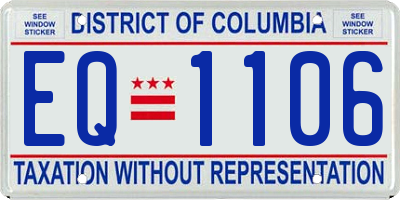 DC license plate EQ1106