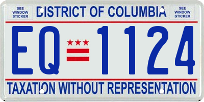 DC license plate EQ1124