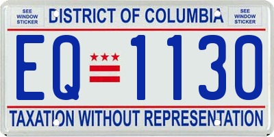 DC license plate EQ1130