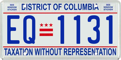 DC license plate EQ1131