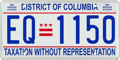 DC license plate EQ1150