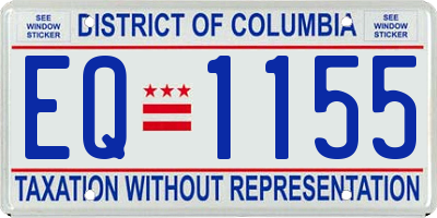 DC license plate EQ1155