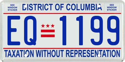 DC license plate EQ1199