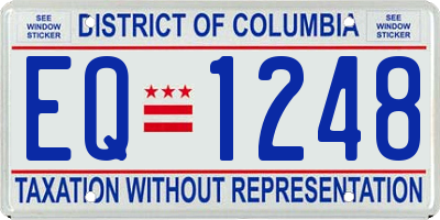 DC license plate EQ1248