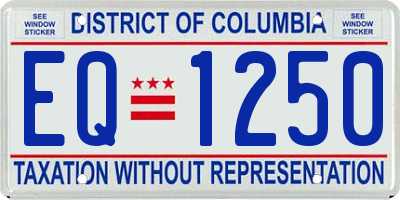 DC license plate EQ1250