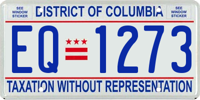 DC license plate EQ1273