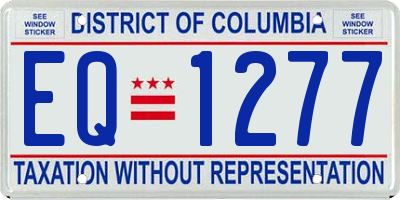 DC license plate EQ1277