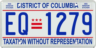 DC license plate EQ1279