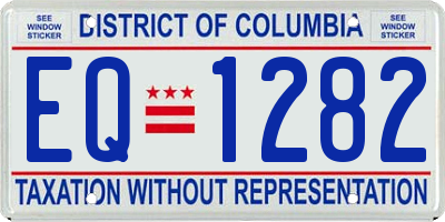 DC license plate EQ1282