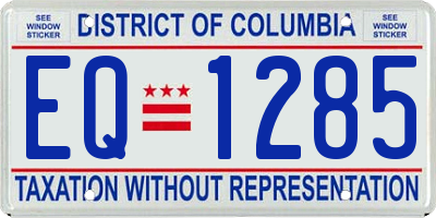 DC license plate EQ1285
