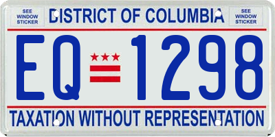 DC license plate EQ1298
