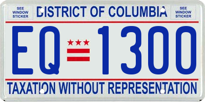 DC license plate EQ1300