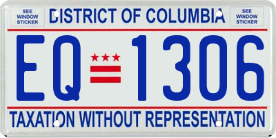 DC license plate EQ1306