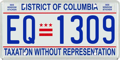 DC license plate EQ1309