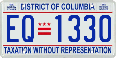 DC license plate EQ1330