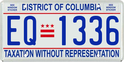DC license plate EQ1336