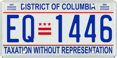 DC license plate EQ1446