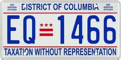 DC license plate EQ1466