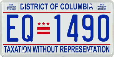 DC license plate EQ1490