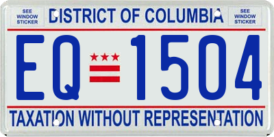 DC license plate EQ1504