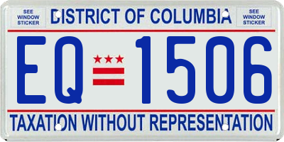 DC license plate EQ1506