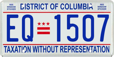 DC license plate EQ1507