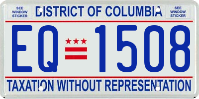 DC license plate EQ1508