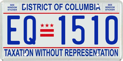 DC license plate EQ1510