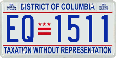 DC license plate EQ1511