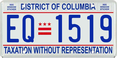 DC license plate EQ1519