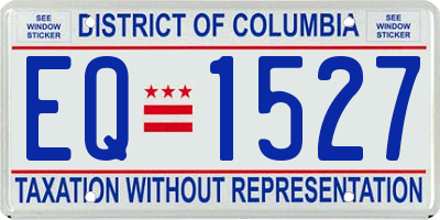 DC license plate EQ1527