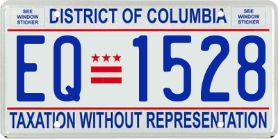 DC license plate EQ1528