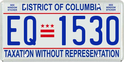 DC license plate EQ1530